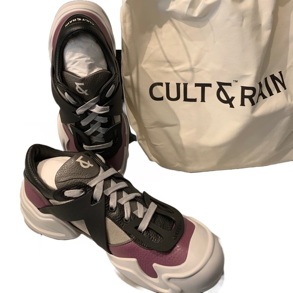 Cult & Rain Limited Edition Sneakers - VEGA BLACK PURPLE - Size 44 (US 11) - Picture 1 of 9